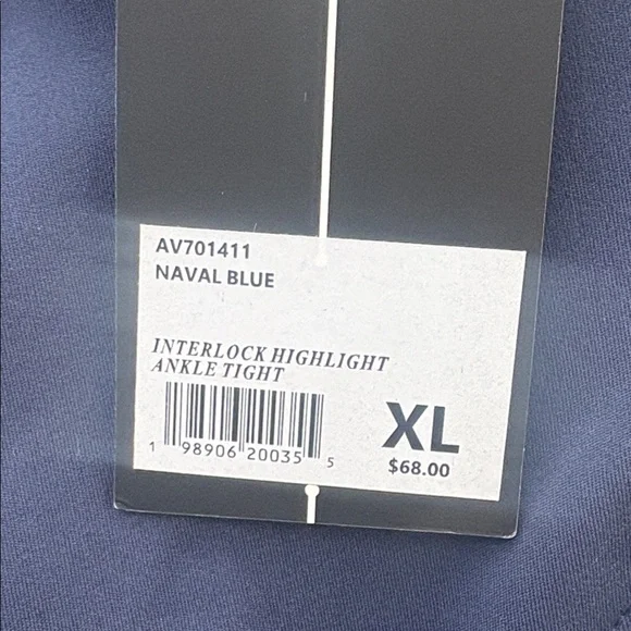 Velocity Interlock Highlight Naval Blue Leggings Women’s XL New NWT - Picture 5 of 7